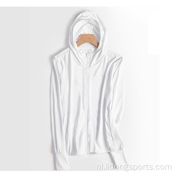 Hoodie voor dames Zip lange mouw shirts zon-proof kleding